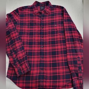 JCREW Flannel red & black - Size M slim